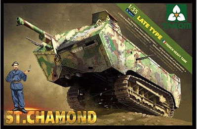 Takom St Chamond French Heavy Tank Late Type Plastic Model Military Vehicle Kit 1/35 Scale #2012