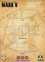 Takom WWI Heavy Battle Tank Mark V Plastic Model Military Vehicle Kit 1/35 Scale #2034