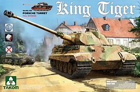 Takom King Tiger Porsche with Int Plastic Model Military Vehicle Kit 1/35 Scale #2074 Takom King Tiger Porsche with Int Plastic Model Military Vehicle Kit 1/35 Scale #2074