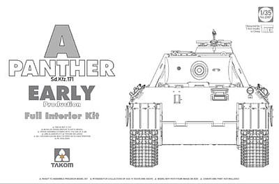 Takom Sd.Kfz.171 Panther A Early Full Interior Kit Plastic Model Vehicle Accessory 1/35 #2097