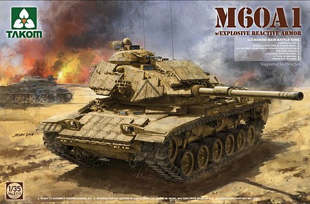 Takom US Marine M60A1 Main Battle Tank Plastic Model Tank Kit 1/35 Scale #2113