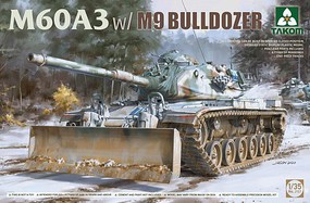 Takom M60A3 Tank w/ M9 Bulldozer (New Variant) Plastic Model Military Tank Kit 1/35 Scale #2137