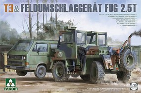 Takom T3 Transporter Truck & Feldumschlaggerat FUG 2.5-Ton Plastic Model Military Kit 1/35 #2141
