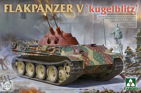 Takom Flakpanzer V Kugelblitz Tank Plastic Model Military Vehicle 1/35 Scale #2150