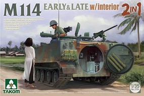 Takom M114 Early & Late with Interior (2 in 1) Plastic Model Military Vehicle 1/35 Scale #2154