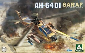 Takom AH-64DI Saraf Israeli Attack Helicopter Plastic Model Military Helicopter 1/35 Scale #2605