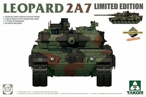 Takom Leopard 2A7 Main Battle Tank Plastic Model Military Vehicle 1/72 Scale #5011x
