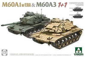Takom 1/72 M60A1 Tank w/ERA & M60A3 Tank (2 Kits)