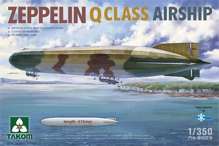 Takom German Zeppelin Q Class Airship Plastic Model Military Airplane 1/350 Scale #6003