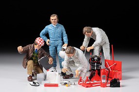 Tamiya 1970's Motorsports Figure Team Set Plastic Model Vehicle Accessory Kit 1/12 Scale #12506 Tamiya 1970's Motorsports Figure Team Set Plastic Model Vehicle Accessory Kit 1/12 Scale #12506