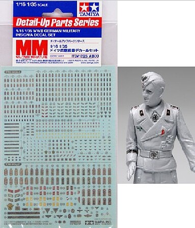 Tamiya GERMAN INSIGNIA DECALS Figures Plastic Model Vehicle Accessory Kit 1/35 Scale #12625