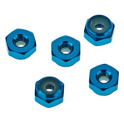 Tamiya JR 2mm Aluminum Lock Nut Blue (5pcs)