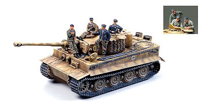 Tamiya 25401 German Tiger I Late Version w/Ace Commander & Crew Set 1/35 Kit 