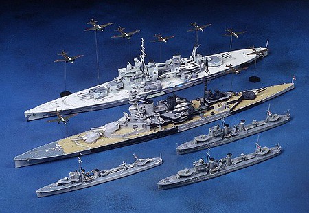 Tamiya Battle Of Malaya Set Ltd Plastic Model Military Ship Kit 1/700 Scale #25422