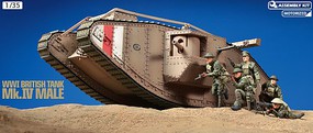 Tamiya WWI British Mk IV Male Tank with Motor Plastic Model Military Vehicle Kit 1/35 Scale #30057