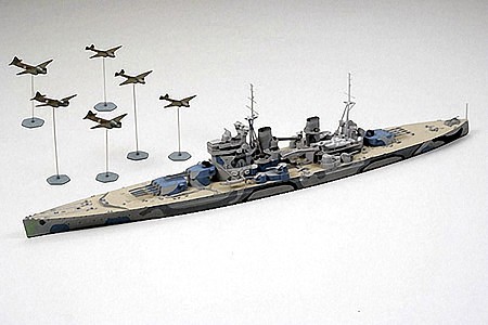 1944 Battleship Metal 1/1000 Scale UK Navy HMS Prince of Wales Plastic Model 