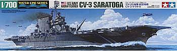 Tamiya US Aircraft Carrier Saratoga (CV-3) Plastic Model Military Ship Kit 1/700 Scale #31713