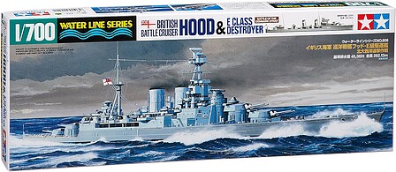 Tamiya BC Hood & E Class Destroyer Boat Plastic Model Military Ship Kit 1/700 Scale #31806