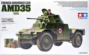 Tamiya French Armored Car AMD35 1940 (ICM) Plastic Model Military Vehicle Kit 1/35 Scale #32411