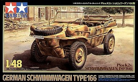 Tamiya German Schwimmwagen Type 166 Plastic Model Military Vehicle Kit 1/48 Scale #32506