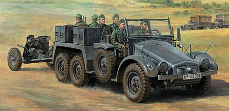 Tamiya German 6x4 Towing Truck Kfz.69 Plastic Model Military Vehicle Kit 1/48 Scale #32580