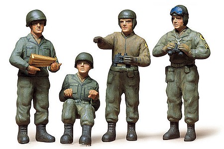 Tamiya US Army Tank Crew Soldiers Plastic Model Military Figure Kit 1/35 Scale #35004