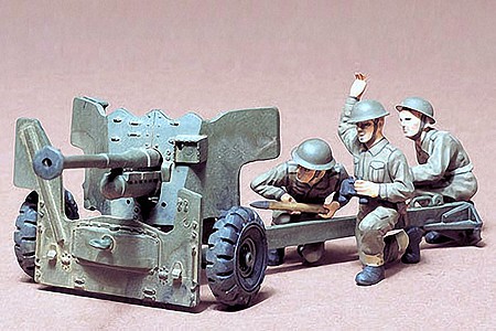 Tamiya British Army 6 Pounder Anti-Tank Gun Plastic Model Military Vehicle Kit 1/35 Scale #35005