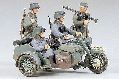 Tamiya German BMW R75 w/Car Plastic Model Military Vehicle Kit 1/35 Scale #35016