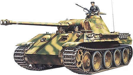 Tamiya German Panther Medium Tank Plastic Model Military Vehicle Kit 1/35 Scale #35065