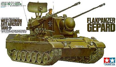 Tamiya West German Lfakpanzer Gepard Tank Plastic Model Military Vehicle Kit 1/35 Scale #35099