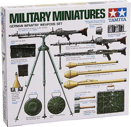 Tamiya German Infantry Weapons Plastic Model Military Diorama Kit 1/35 Scale #35111