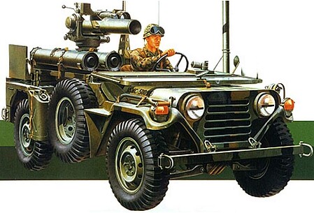 Tamiya US M151A2 w/Tow Launcher Plastic Model Military Vehicle Kit 1/35 Scale #35125