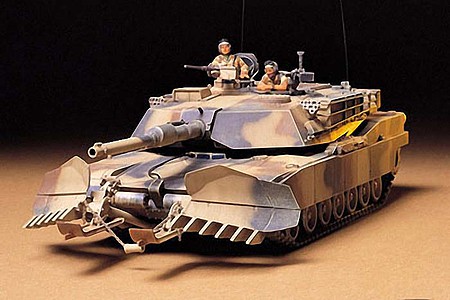 Tamiya US M1A1 w/Mine Plow Tank Plastic Model Military Vehicle Kit 1/35 Scale #35158