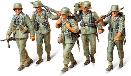 Tamiya German Machine Gun Soldier Crew Plastic Model Military Figure Kit 1/35 Scale #35184