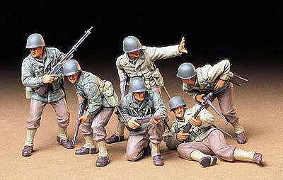 Tamiya US Army Assault Infantry Soldiers Plastic Model Military Figure Kit 1/35 Scale #35192