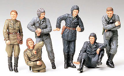 Tamiya Russian Army Tank Soldiers Crew Plastic Model Military Figure Kit 1/35 Scale #35214