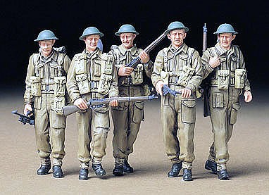 Tamiya British Infantry Soilder Crew Set Plastic Model Military Figure Kit 1/35 Scale #35223