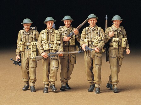 Tamiya British Infantry Soilder Crew Set Plastic Model Military Figure Kit 1/35 Scale #35223