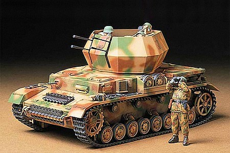Tamiya German Flakpanzer IV Wirbelwind Tank Plastic Model Military Vehicle Kit 1/35 Scale #35233