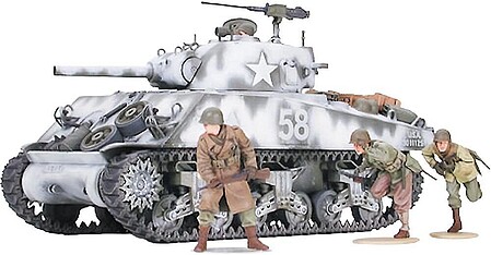 Tamiya M4A3 Sherman 105mm Tank Plastic Model Military Vehicle Kit 1/35 Scale #35251