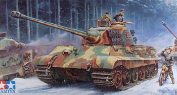 Tamiya German King Tiger Tank Plastic Model Military Vehicle Kit 1/35 Scale #35252