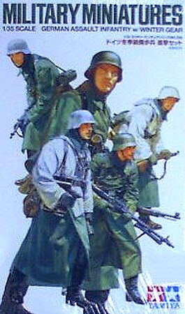 Tamiya German Assault Infantry w/Winter Gear Plastic Model Military Figure Kit 1/35 Scale #35256