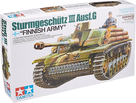 Tamiya Sturmgeschutz III Ausf.G Finnish Tank Plastic Model Military Vehicle Kit 1/35 Scale #35310