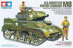 US Howitzer Motor Carriage M8 w/3 Figs Plastic Model Military Vehicle Kit 1/35 Scale #35312
