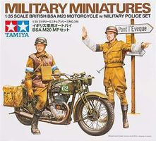 British BSA M20 Motorcycle w/Police Plastic Model Military Vehicle Kit 1/35 Scale #35316
