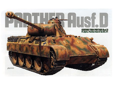 Tamiya German Tank Panzer V Panther Ausf.D Plastic Model Military Vehicle Kit 1/35 Scale #35345