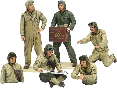 Tamiya US Tank Crew Set European Theater Plastic Model Military Vehicle Kit 1/35 Scale #35347