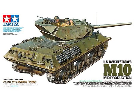 Tamiya US Tank Destroyer M10 Mid Production 1/35 Scale Plastic Model Military Vehicle #35350