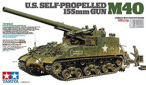US Self-Propelled 155mm Gun M40 Plastic Model Military Vehicle Kit 1/35 Scale #35351