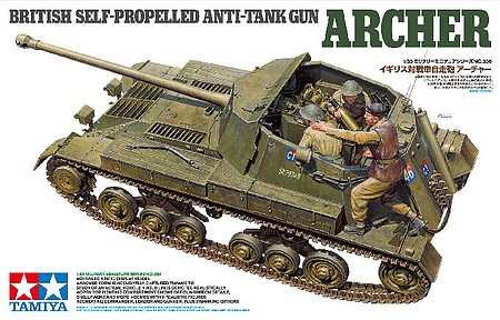 Tamiya British Anti Tank Gun Archer Self Propelled Plastic Model Military Vehicle Kit 1/35 #35356